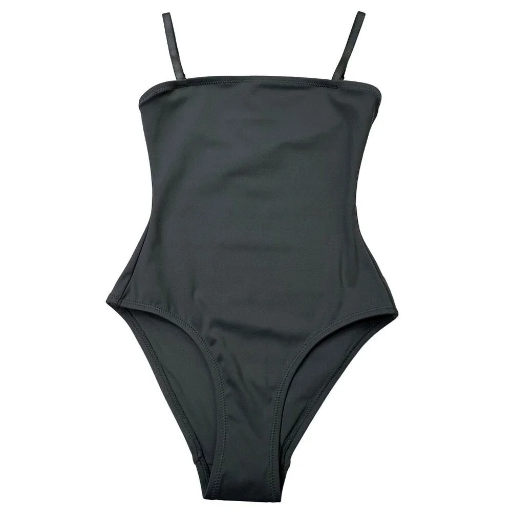 SKIMS Shaping Swim Cami One Piece Gunmetal Womens XXS‎